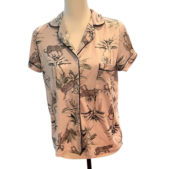 BCBCMAXAZRIA Women's Pink Animal Print Pyjama Top SZ S - Picture 5 of 7